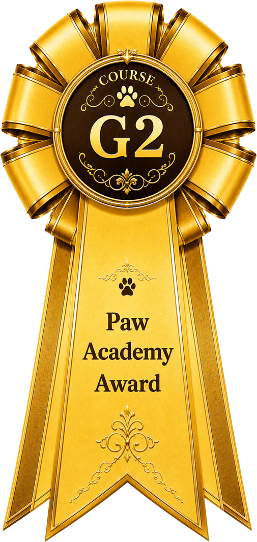 Paw Academy Award rosette: completed G2 level