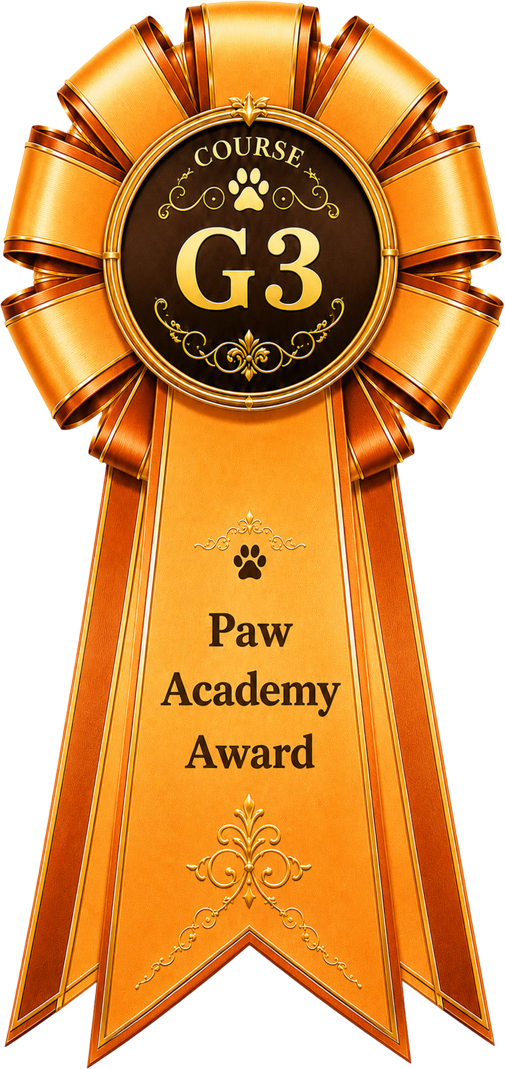 Paw Academy Award rosette: completed G3 level